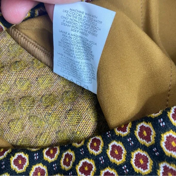 Cabi Dandy Kick Flare Crop High Rise Pants #4689 Size L Pull On Medallion Floral - Picture 9 of 14